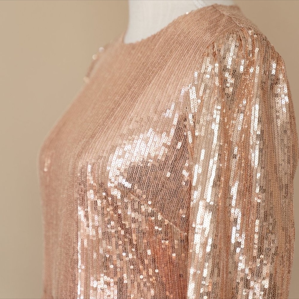 RACHEL PARCELL Sequin Long Sleeve Dress - Picture 10 of 14